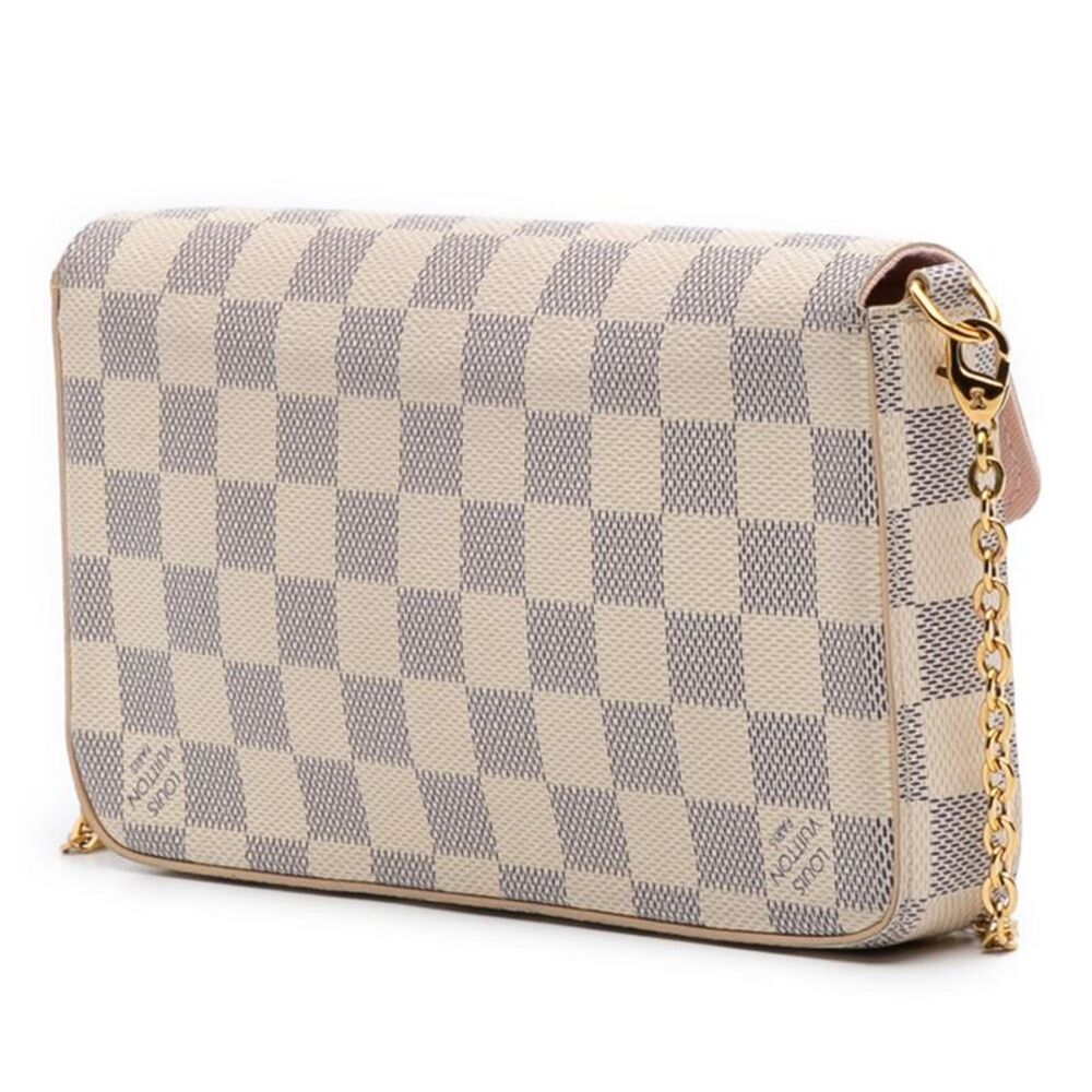 Pre Loved louis vuitton Felicie Chain Wallet Women White Crossbody Bags - Picture 2 of 8